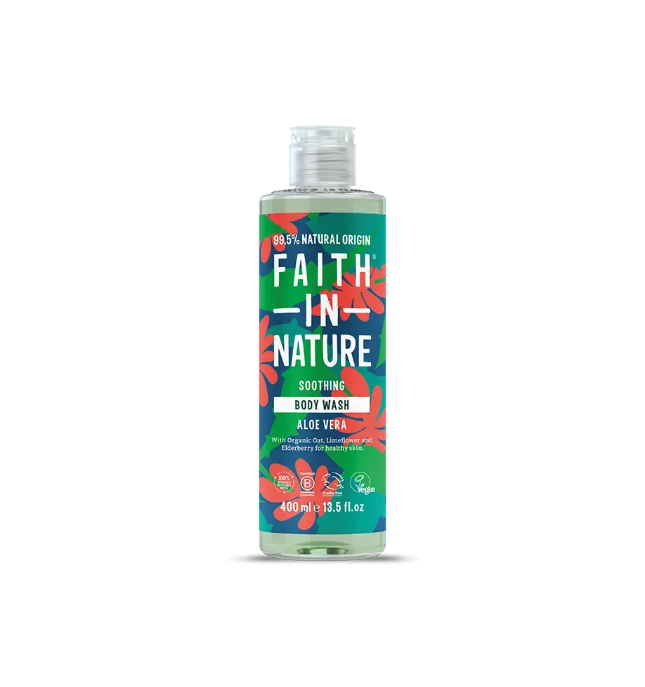 Faith in Nature Aloe Vera douchegel 400ml gevoelige huid
