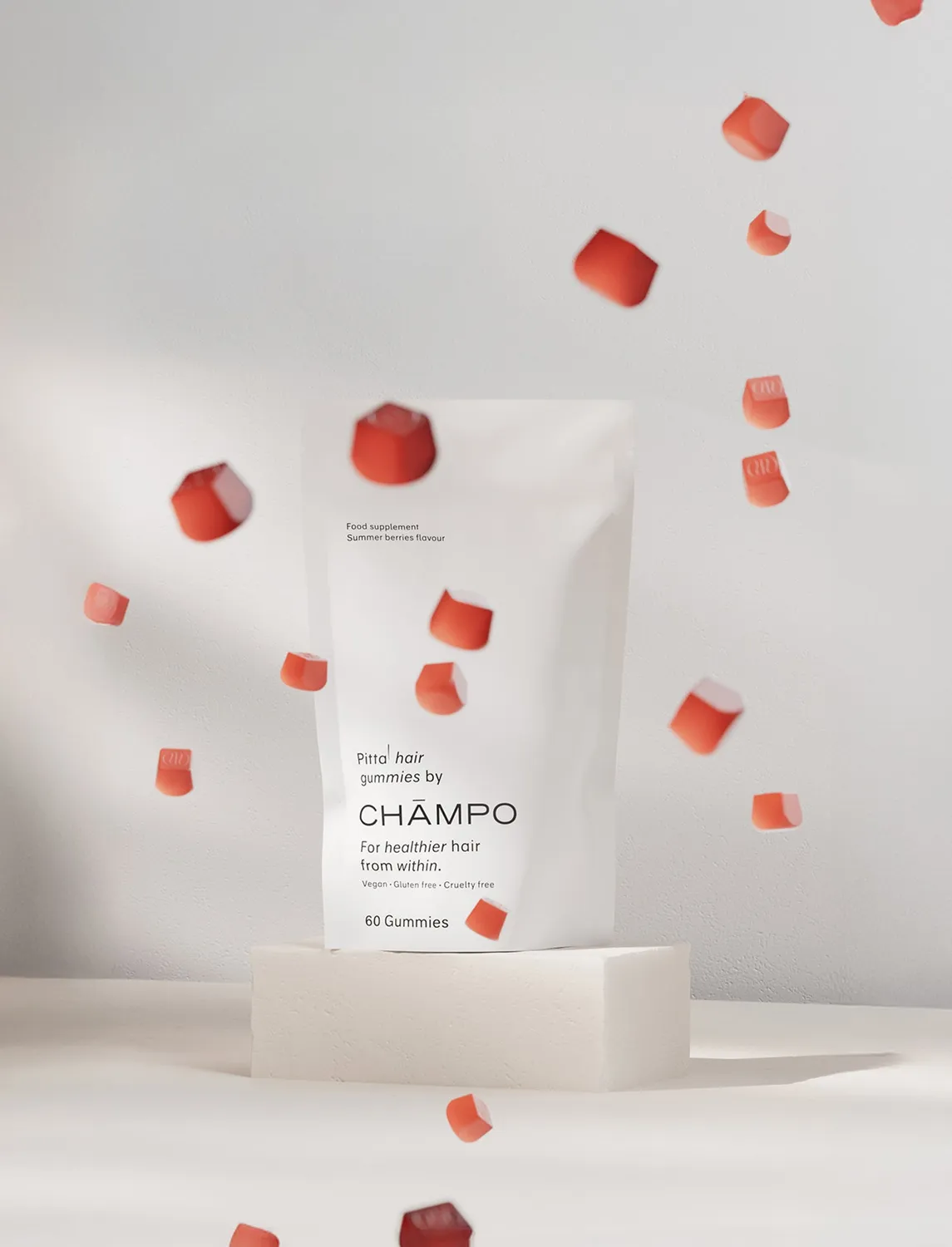Chāmpo hair gummies refill 30 dagen bessen haarvitamines