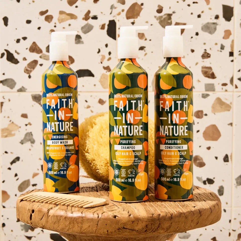 Faith in Nature Grapefruit & Orange haar- en bodyset 3x500ml