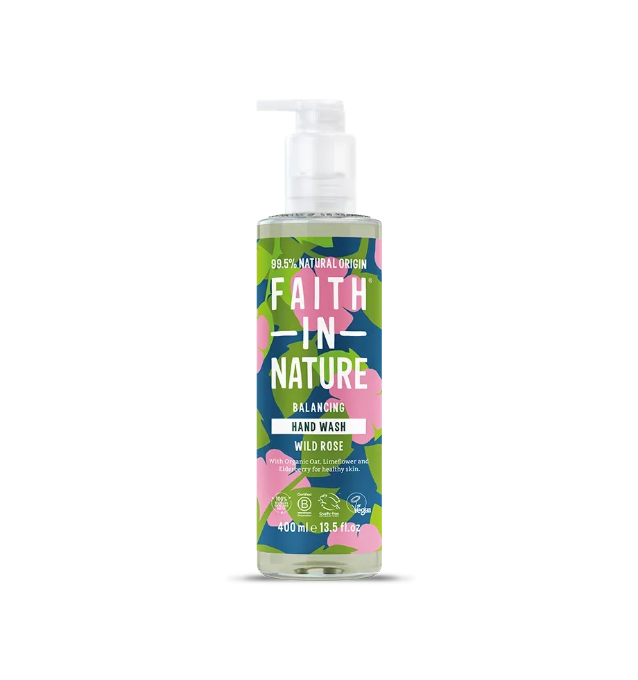 Faith in Nature Wild Rose handzeep 400ml vloeibaar