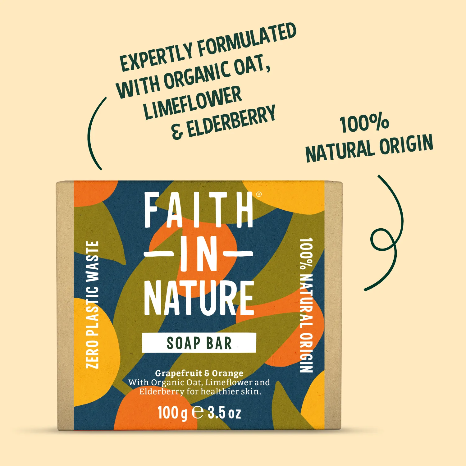 Faith in Nature Grapefruit Orange zeepblok plasticvrij