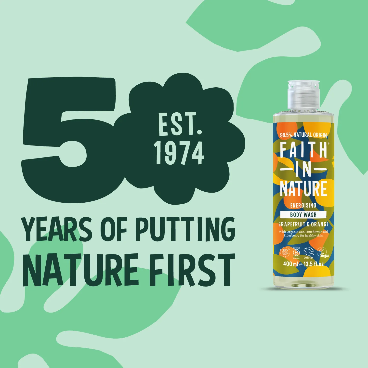 Faith in Nature Grapefruit & Orange douchegel 400ml vegan