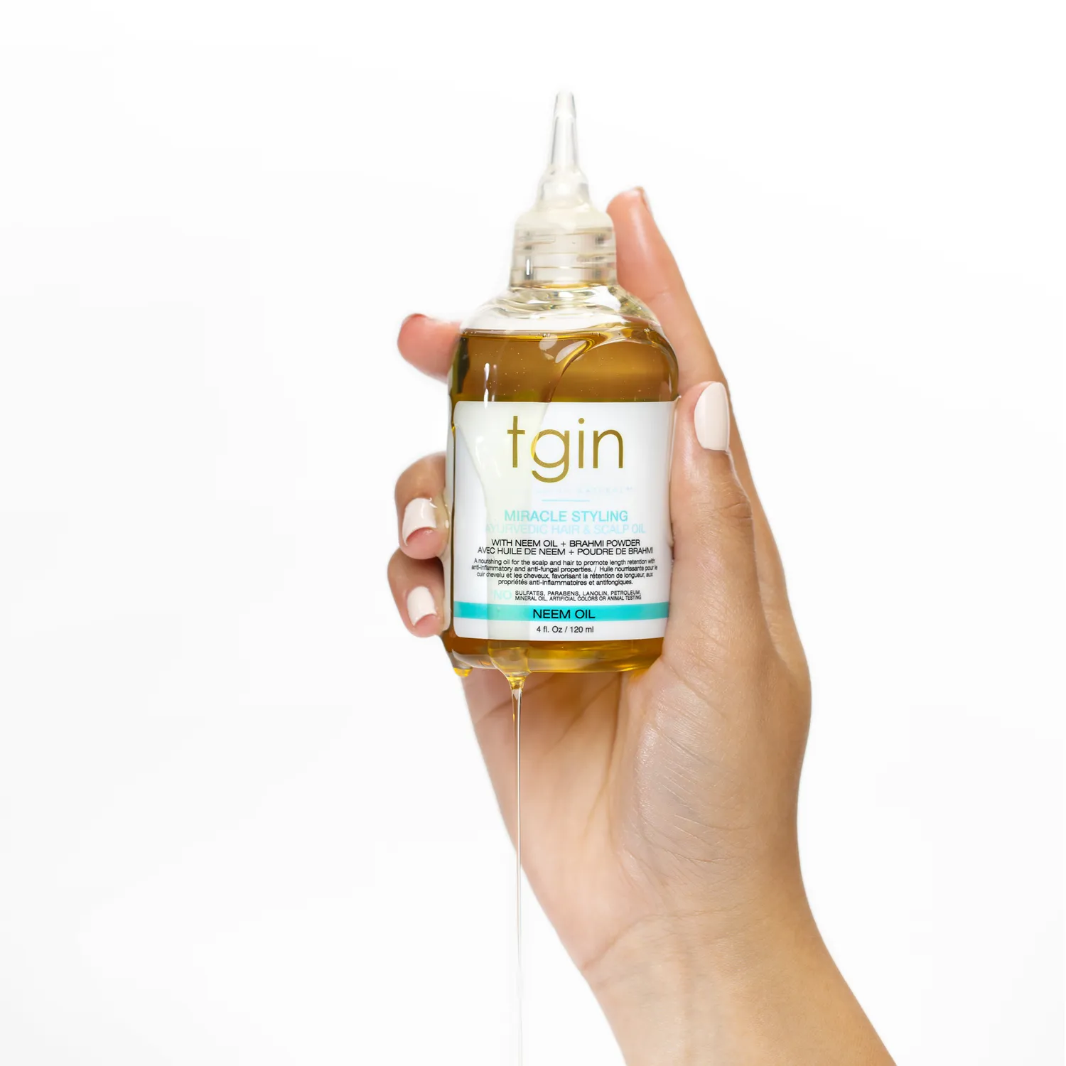 TGIN Miracle Styling Ayurvedic Haarolie 4 oz hoofdhuid