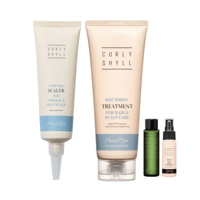 Curly Shyll Scalp Purifying haarset normaal vet 4-delig