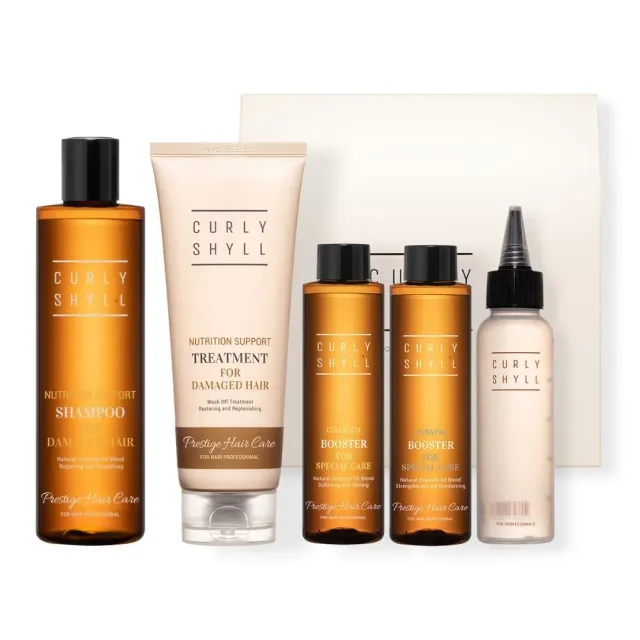 Curly Shyll Prestige Clinic haarmasker set collageen keratine droog haar