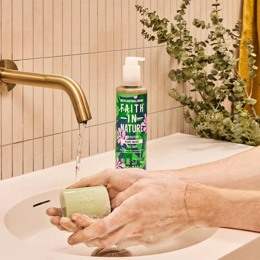 Faith in Nature Tea Tree zeepblokjes 3 stuks plasticvrij