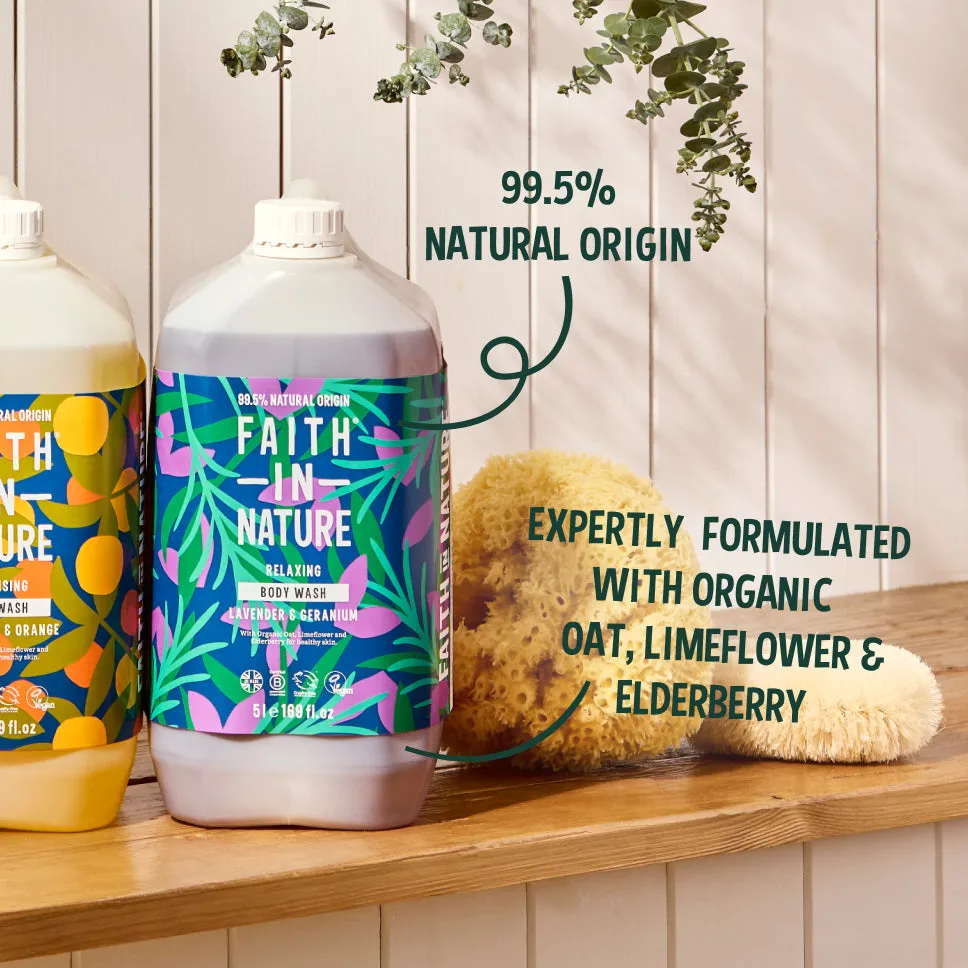 Faith in Nature Lavender & Geranium douchegel 5L navulling
