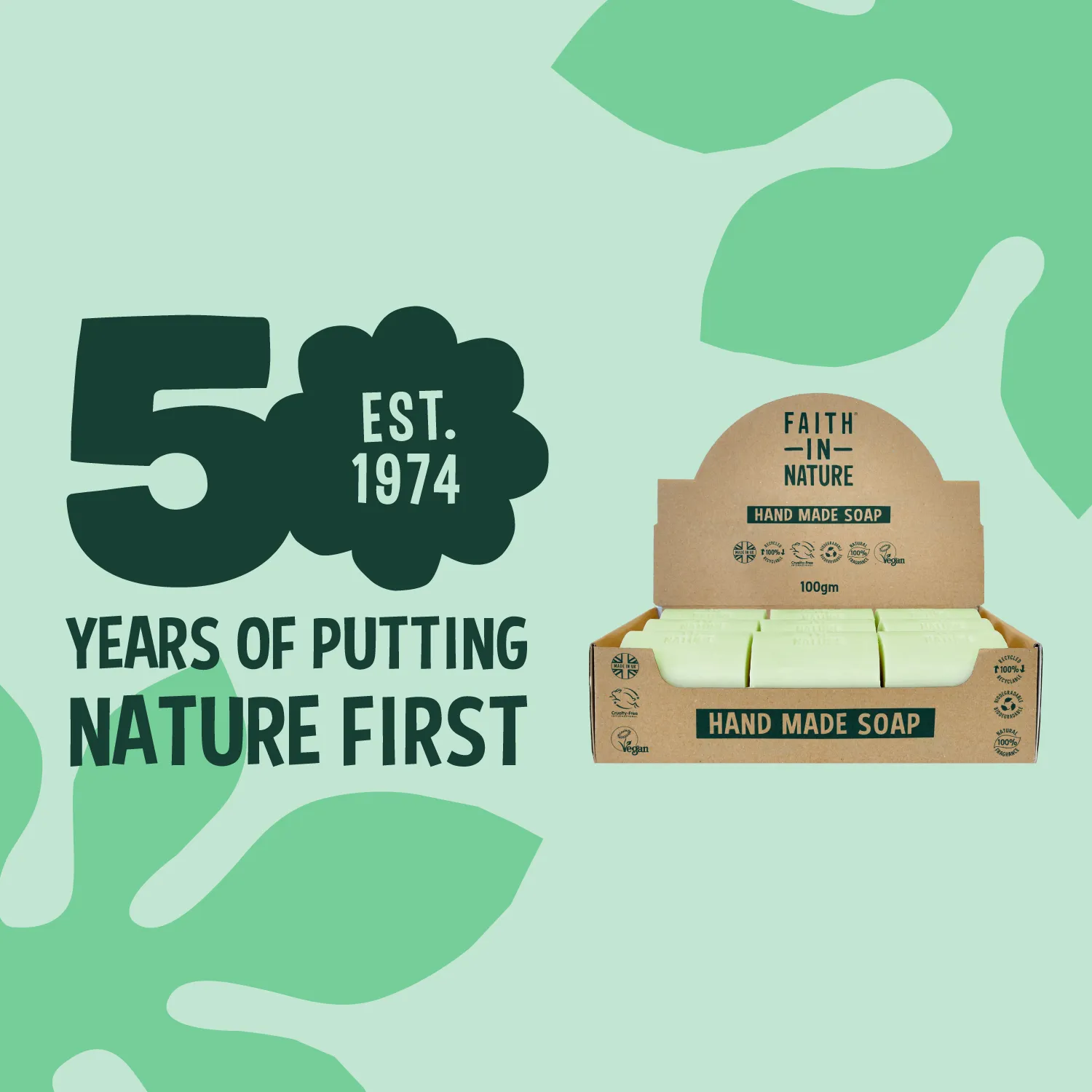 Faith in Nature Aloe Vera zeep 18 stuks plasticvrij