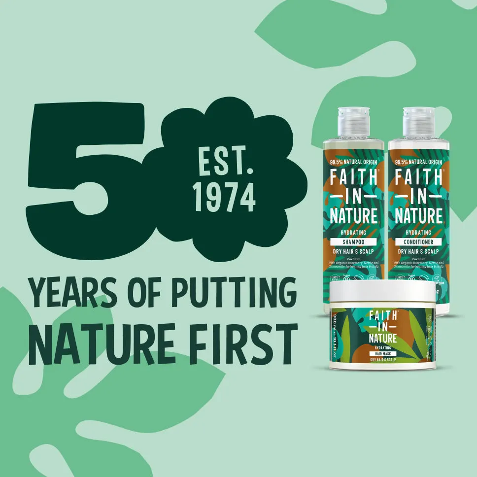 Faith in Nature Coconut shampoo conditioner masker set droog haar