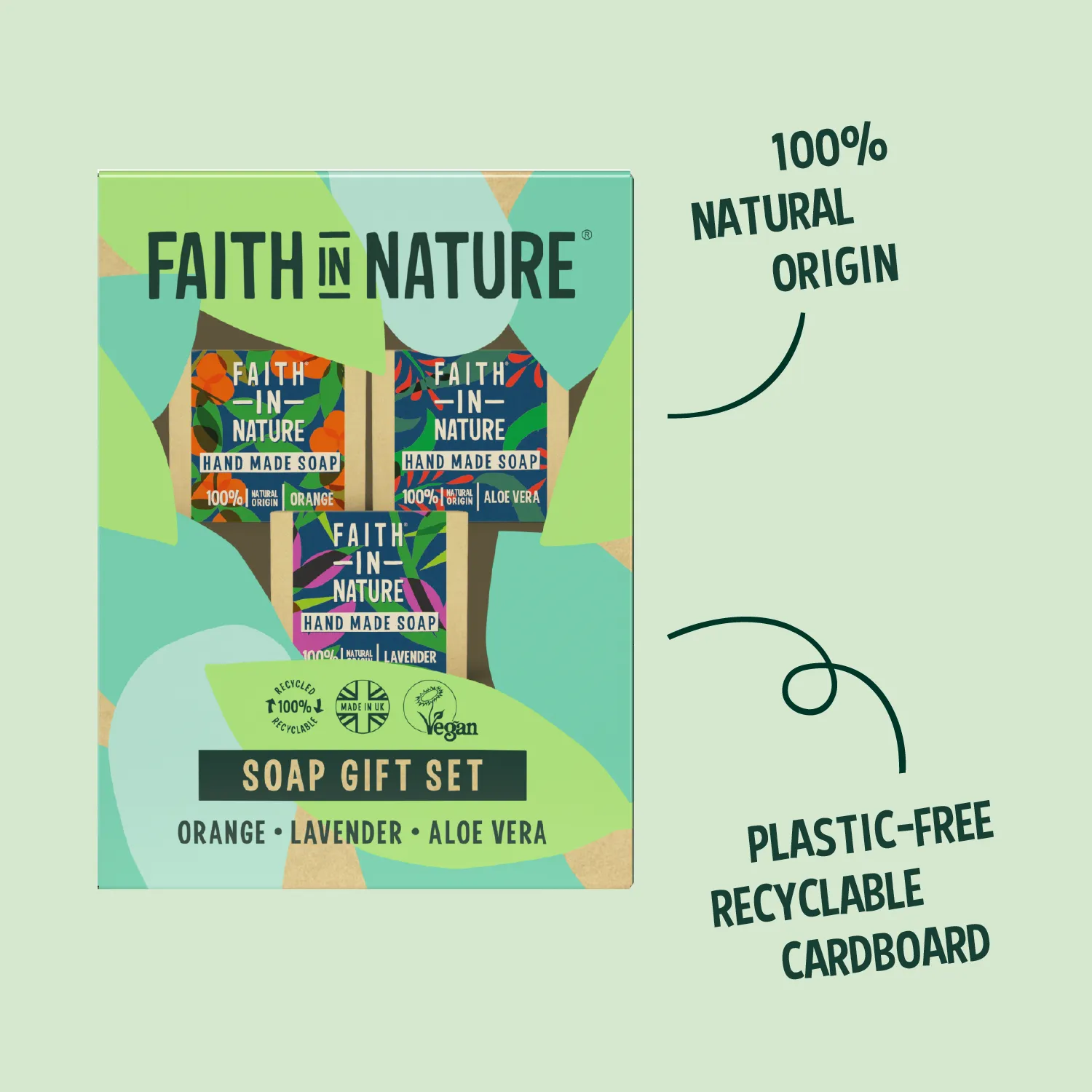 Faith in Nature Soap Stack zeep cadeauset 3 stuks vegan