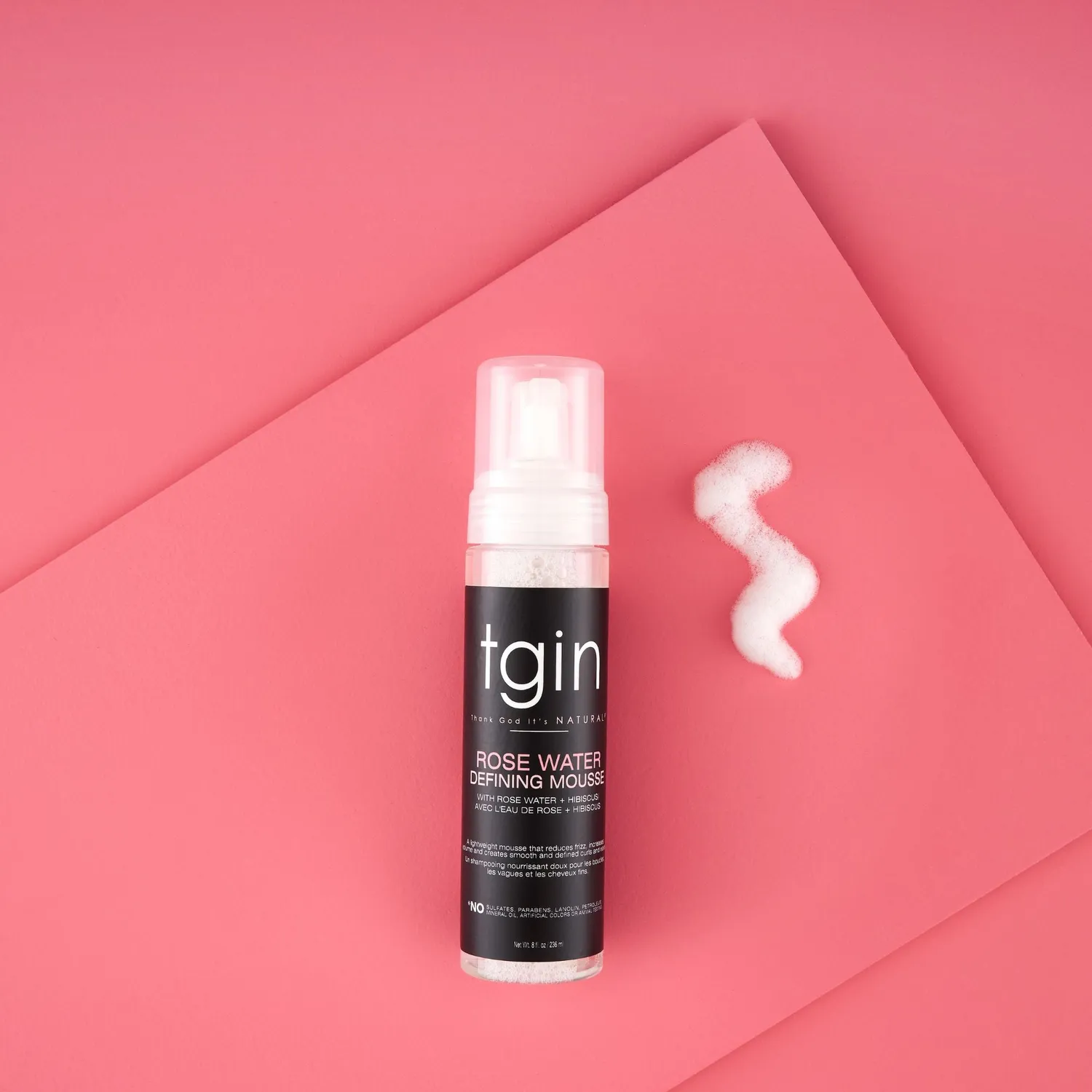 TGIN Rose Water Curl Defining Mousse krullenmousse 8 oz rozenwater