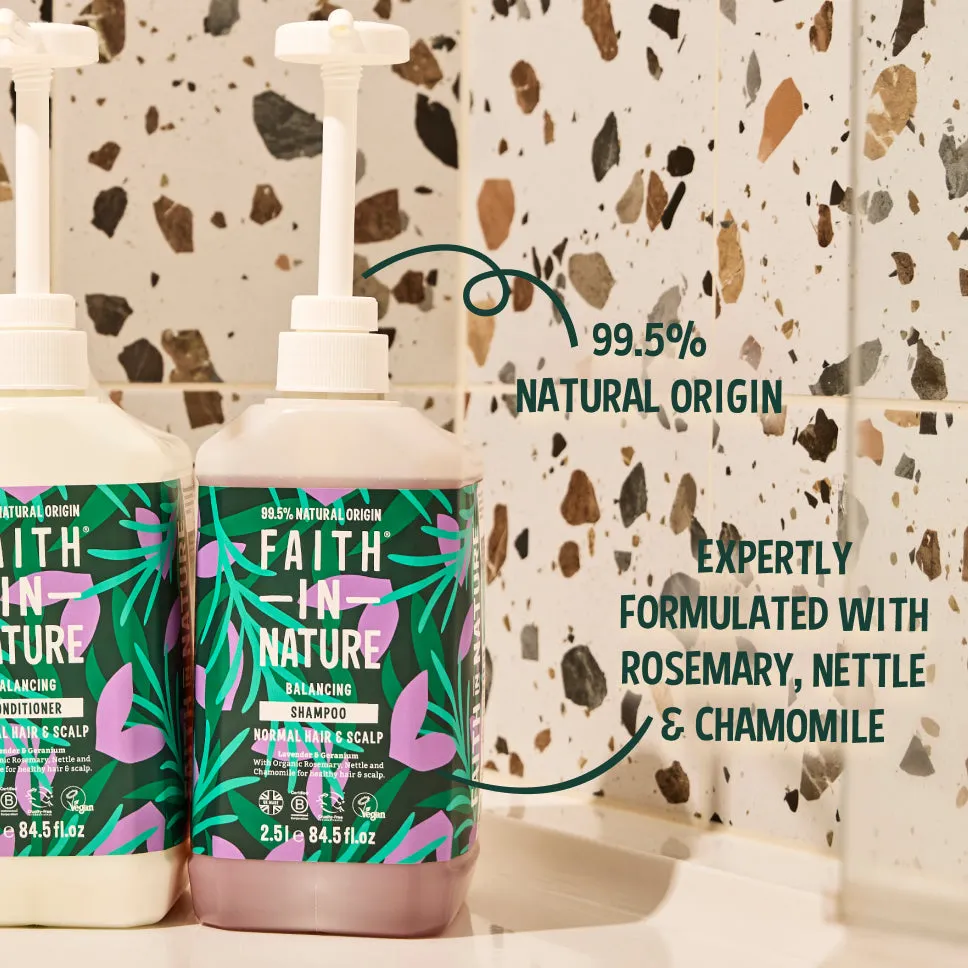 Faith in Nature Lavender & Geranium shampoo 2,5L normaal haar