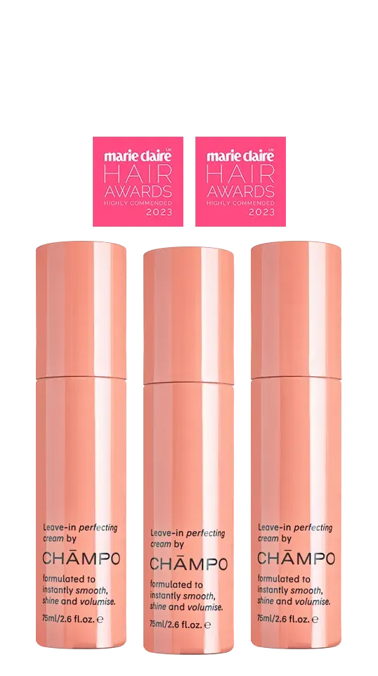 Chāmpo Leave-in Perfecting Cream trio stylingcrème 3-pack