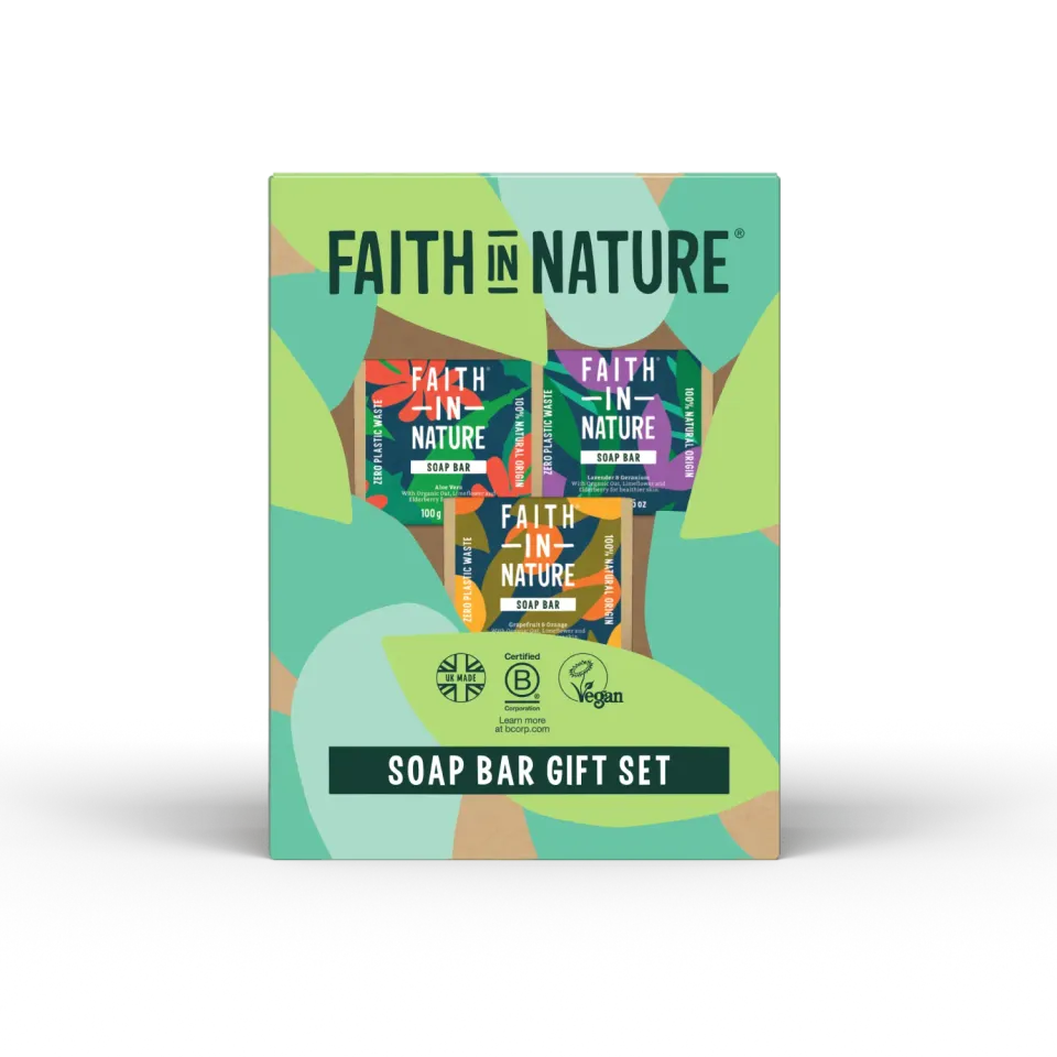 Faith in Nature Soap Stack zeep cadeauset 3 stuks vegan