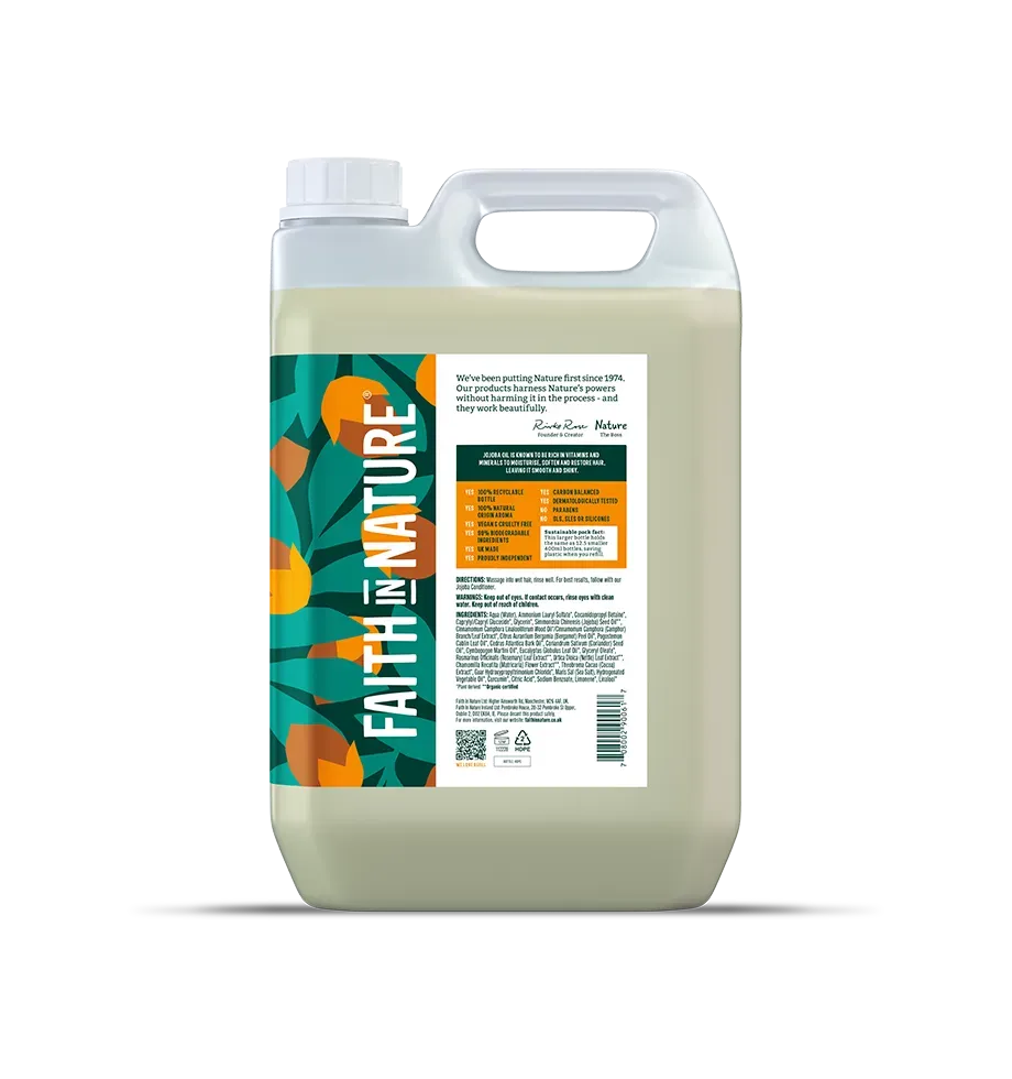 Faith in Nature Jojoba shampoo 5L droog haar navulling