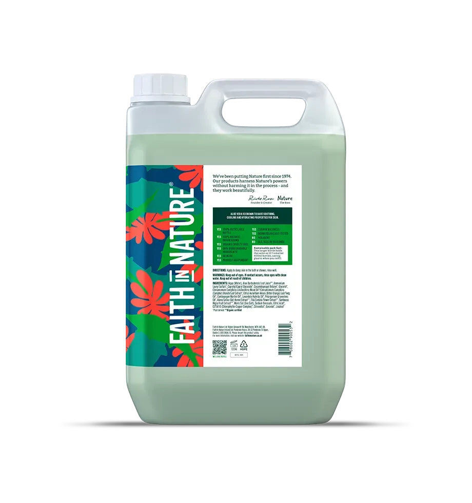 Faith in Nature Aloe Vera douchegel 5L gevoelige huid