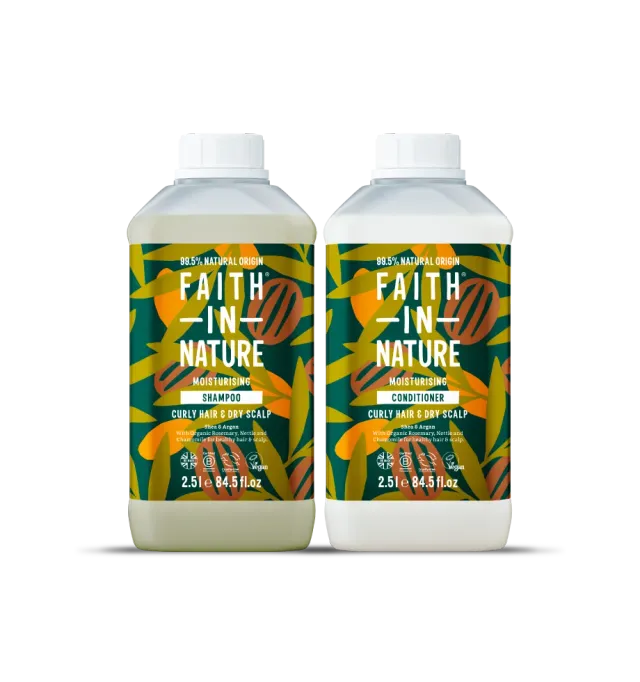 Faith in Nature Shea & Argan shampoo conditioner 2x2,5L navul