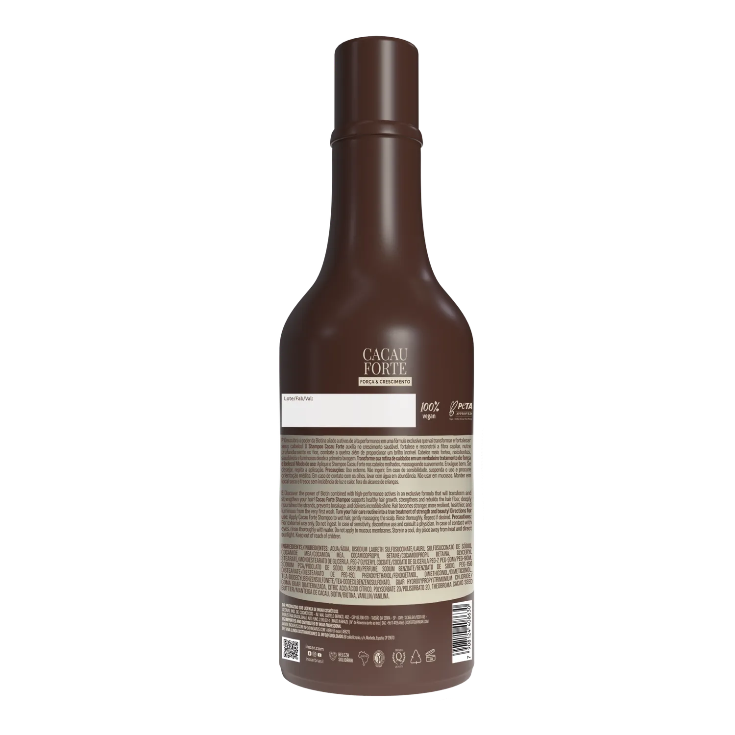 Inoar Cacau Forte shampoo cacaoboter kracht