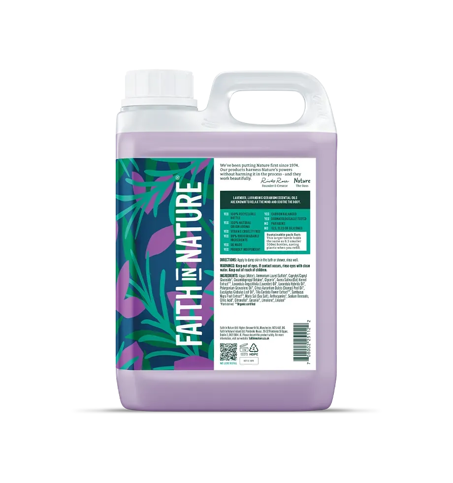 Faith in Nature Lavender bodywash 2,5L navulling