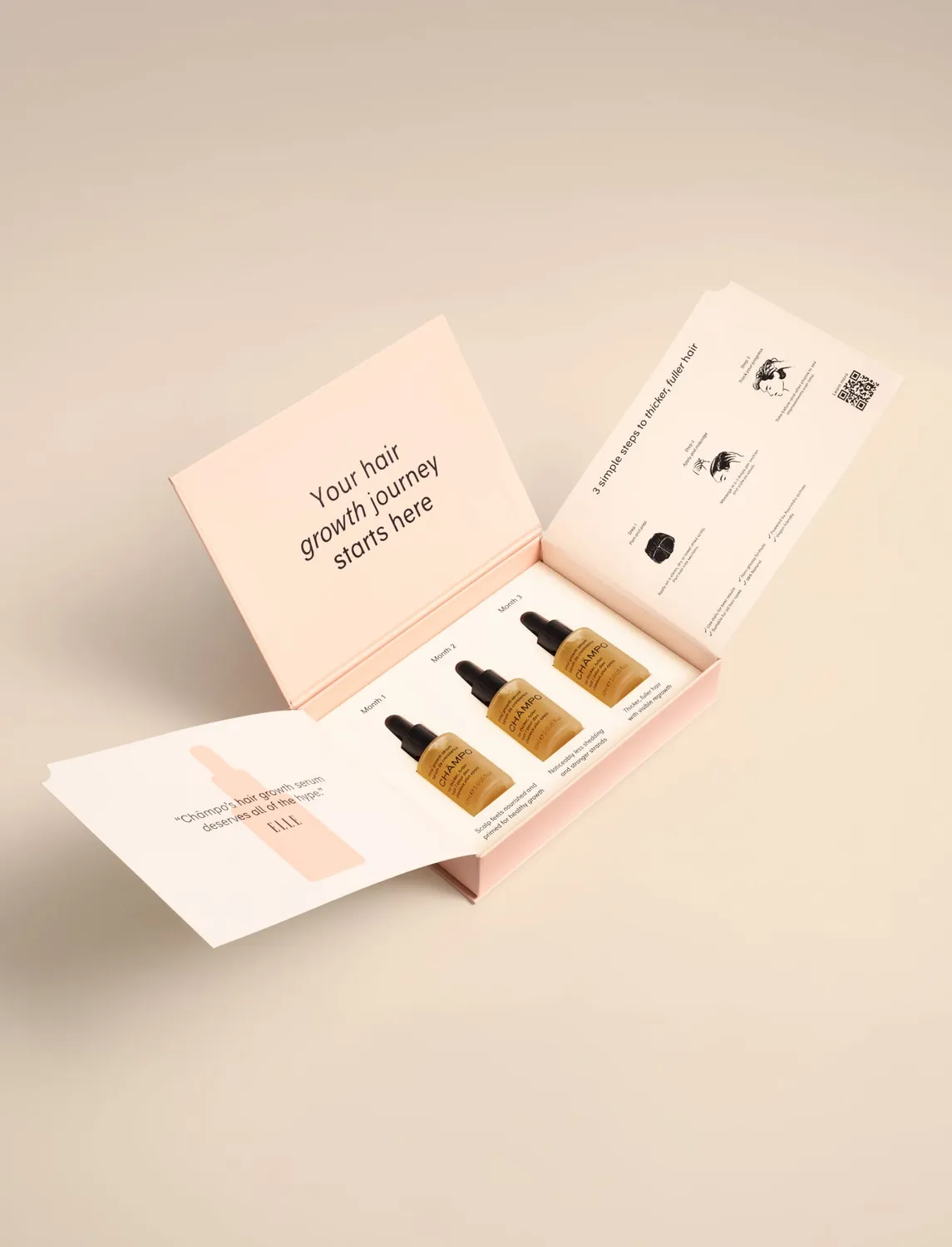 Chāmpo Pitta Growth Serum Trio Set haargroei serum 3-pack kuur
