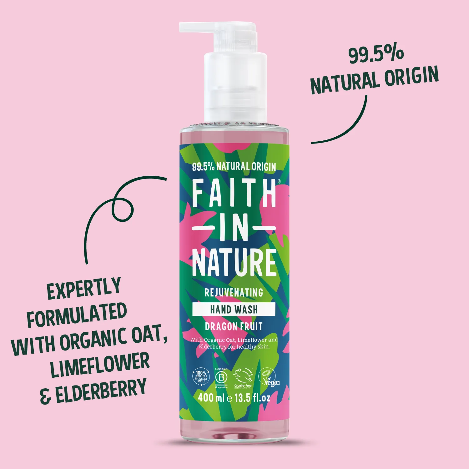 Faith in Nature Dragon Fruit handzeep 400ml fruitig