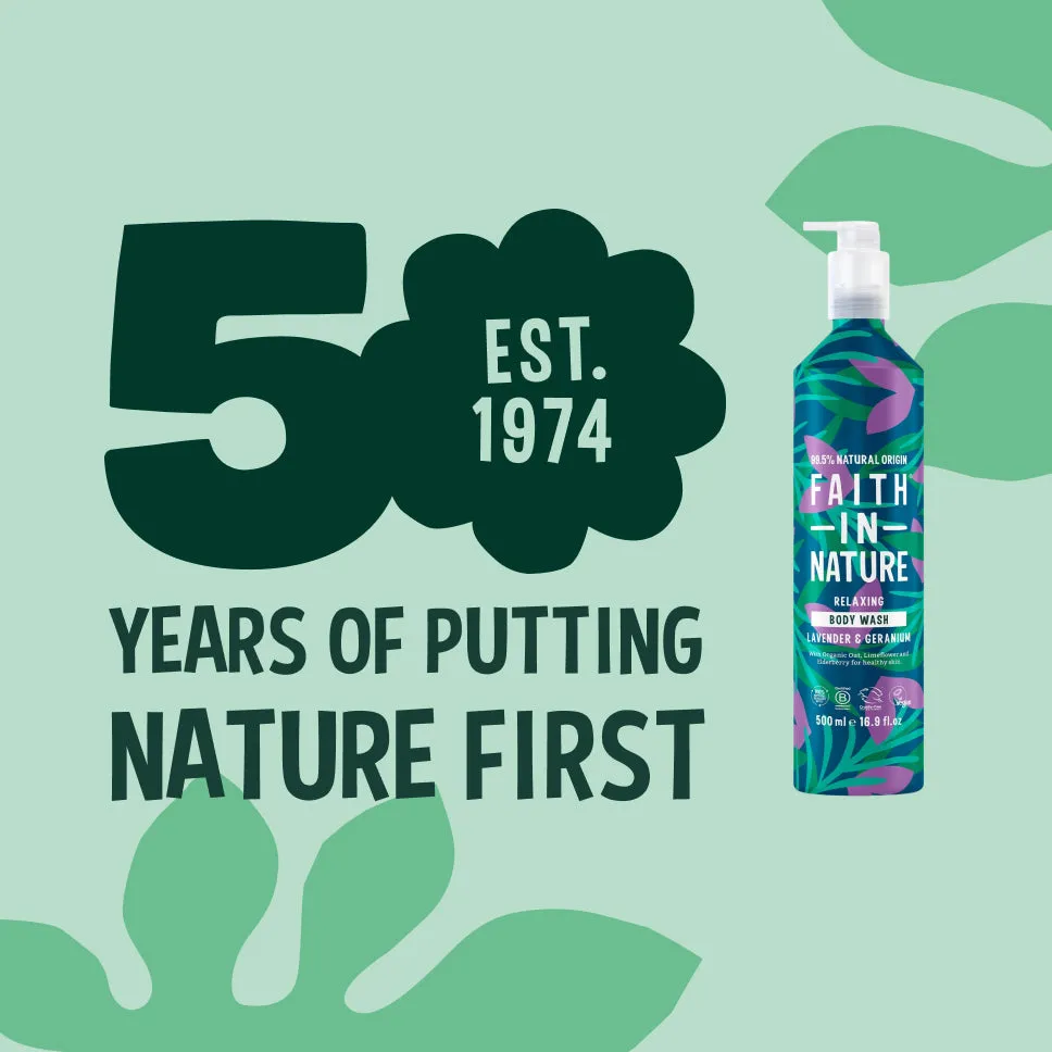 Faith in Nature Lavender & Geranium douchegel 500ml aluminium