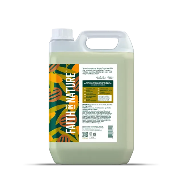 Faith in Nature Shea & Argan shampoo 5L navulling droog haar