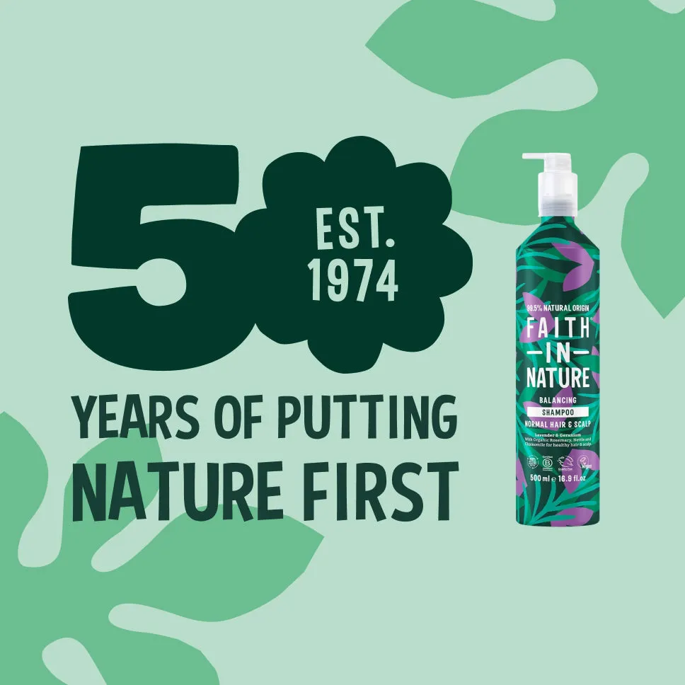 Faith in Nature Lavender Geranium shampoo 500ml aluminium