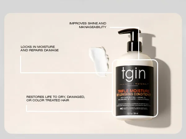TGIN Triple Moisture Replenishing conditioner 13 oz sheabutter