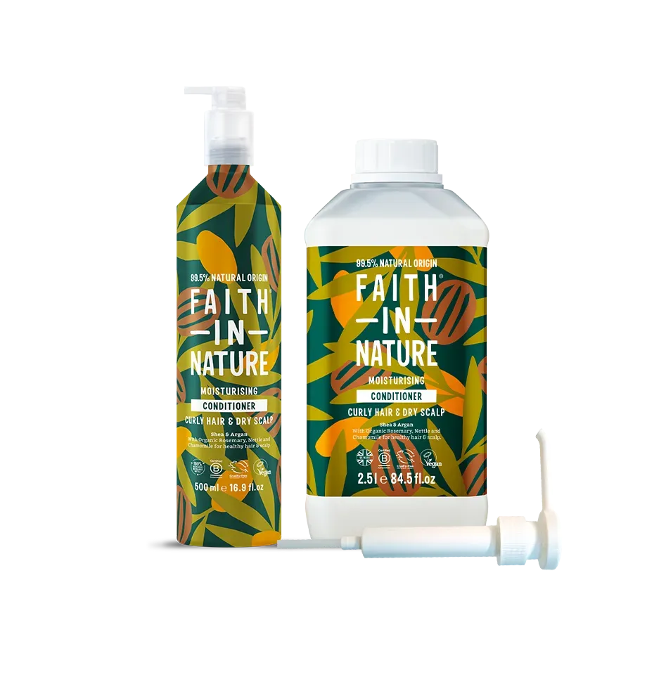 Faith in Nature Shea & Argan conditioner krul 500ml+2,5L