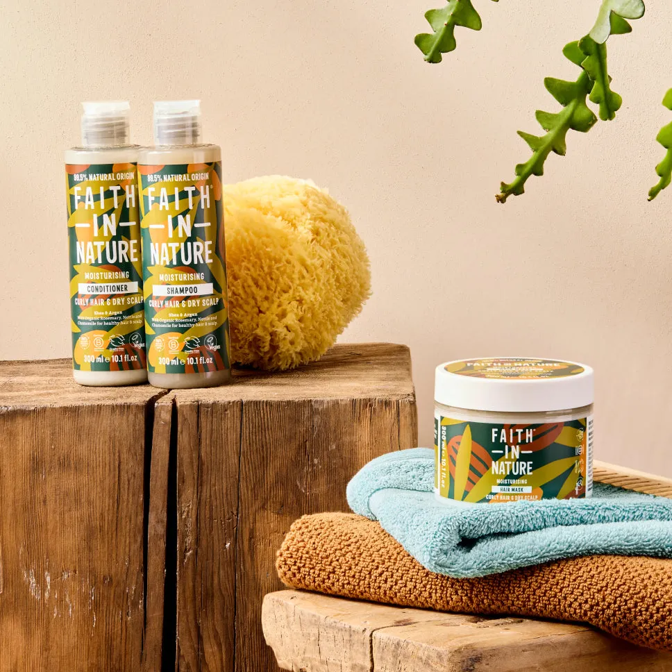 Faith in Nature Shea & Argan krullen set shampoo masker