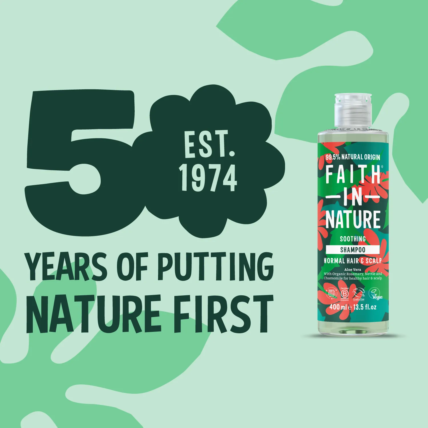Faith in Nature Aloe Vera shampoo 400ml gevoelige hoofdhuid
