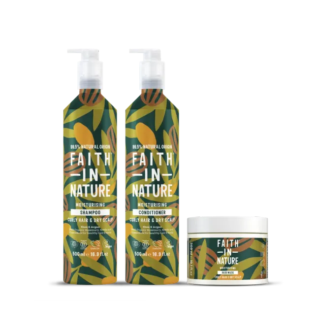 Faith in Nature Shea & Argan krullen set shampoo alu 500ml