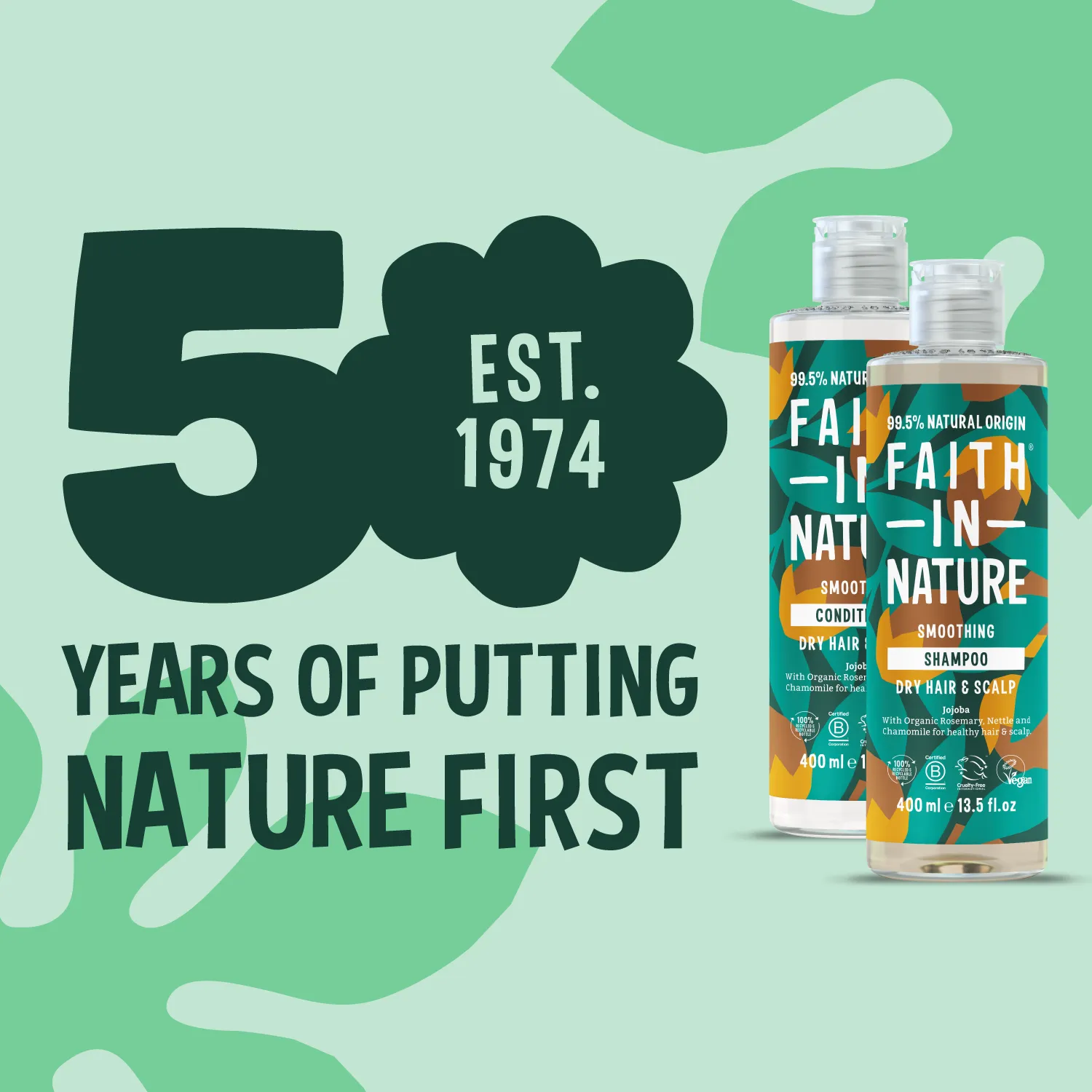 Faith in Nature Jojoba shampoo & conditioner set 2x400ml