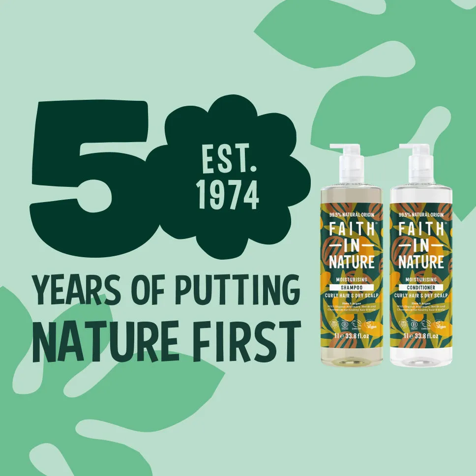 Faith in Nature Shea & Argan shampoo en conditioner 2x1L krul
