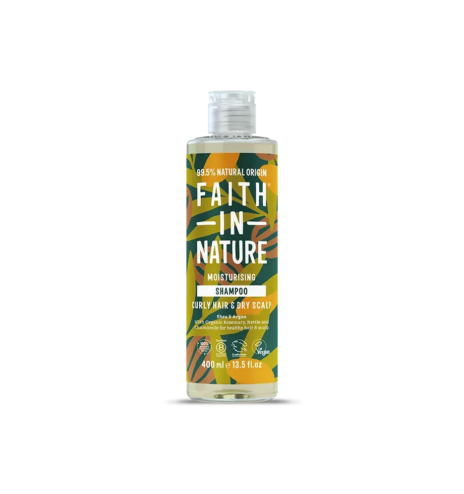Faith in Nature Shea & Argan shampoo 400ml krul