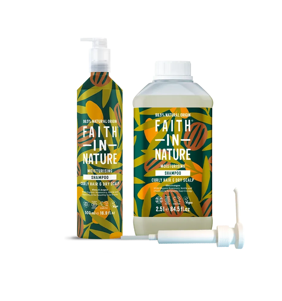 Faith in Nature Shea & Argan shampoo navulset alu 3L