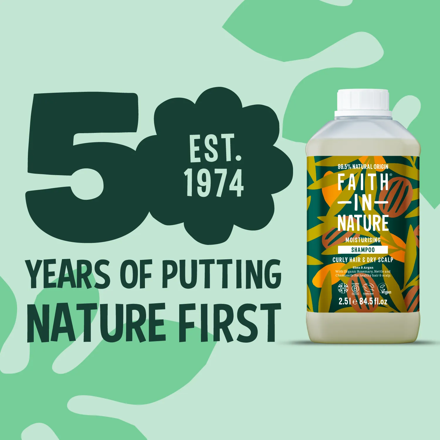 Faith in Nature Shea & Argan shampoo conditioner 2x2,5L navul