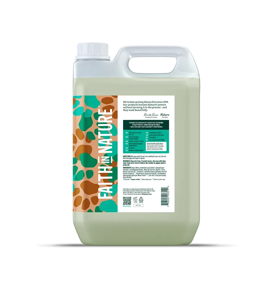 Faith in Nature Coconut hondenshampoo 5L navulling