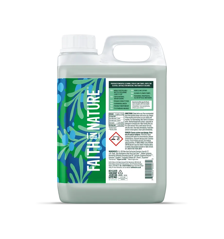 Faith in Nature Aloe Vera & Rosemary wasmiddel 2,5L fris