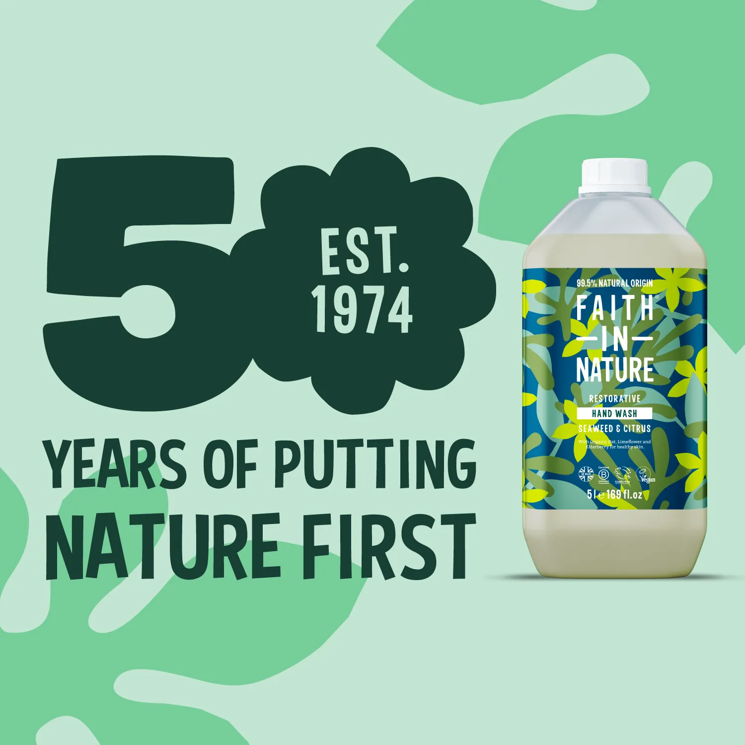 Faith in Nature Seaweed & Citrus handzeep 5L navulling