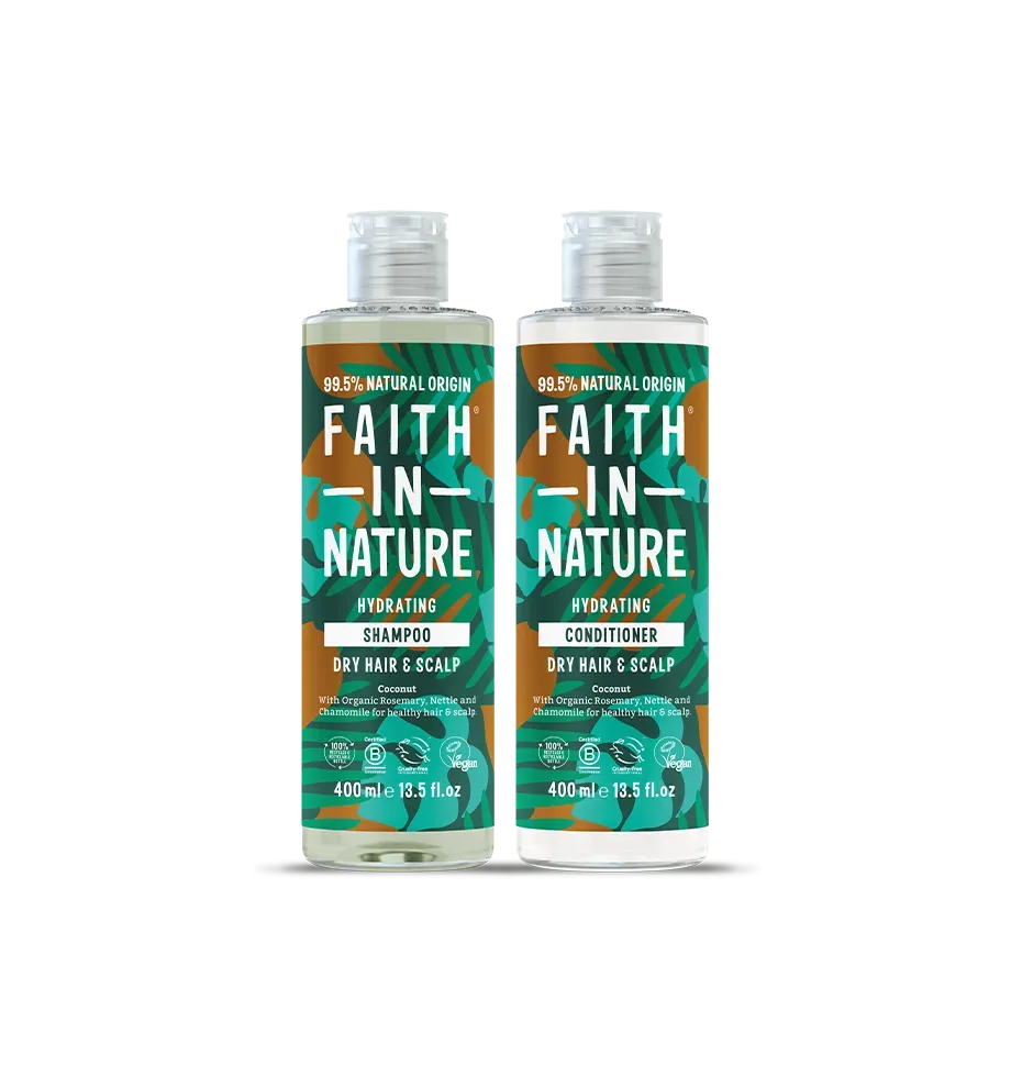 Faith in Nature Coconut shampoo set 400ml droog haar hydraterend
