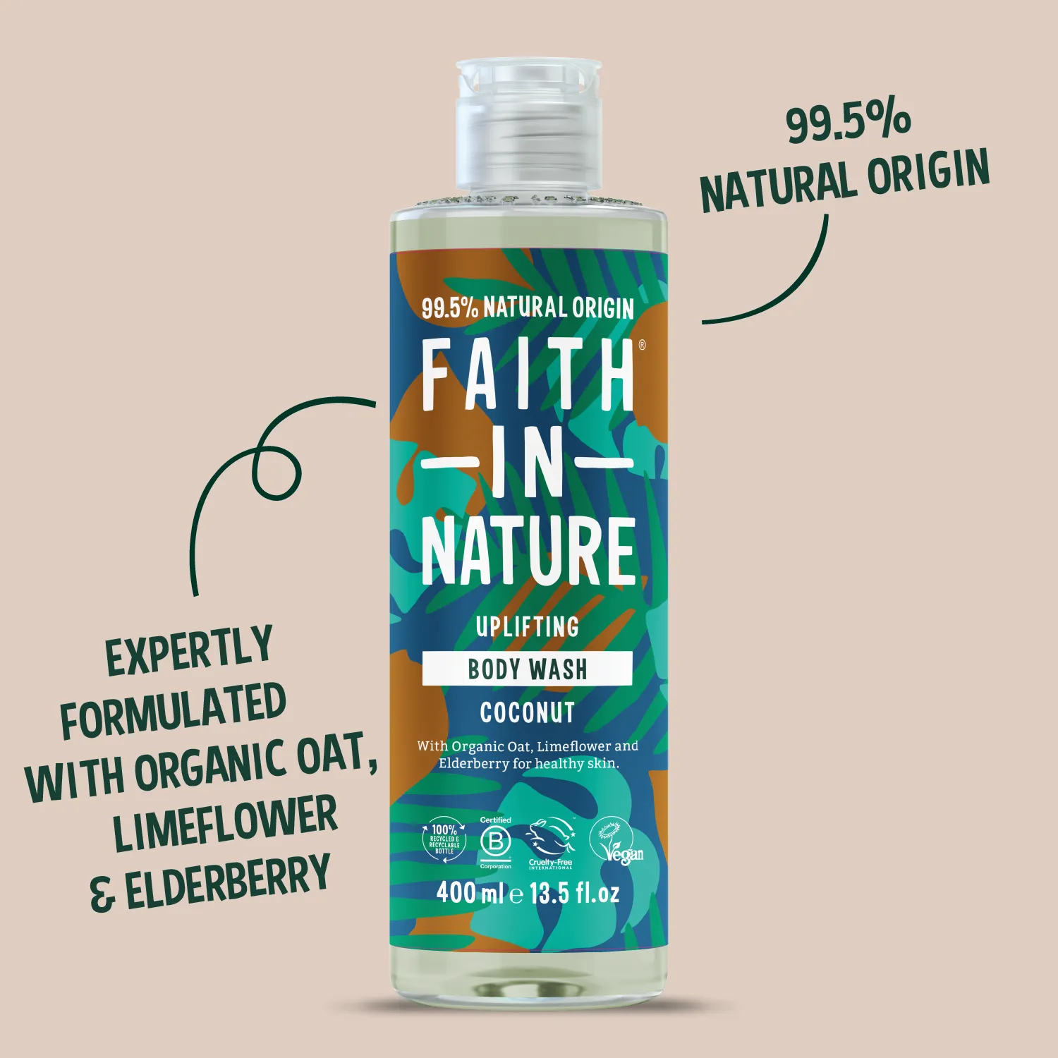 Faith in Nature Coconut douchegel 400ml hydraterend