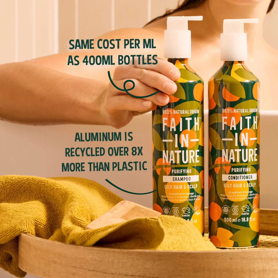 Faith in Nature Grapefruit Orange shampoo 500ml aluminium