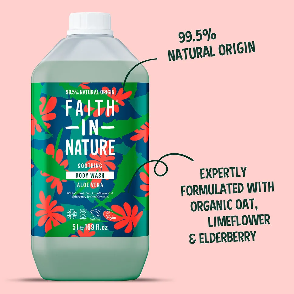 Faith in Nature Aloe Vera douchegel 5L gevoelige huid