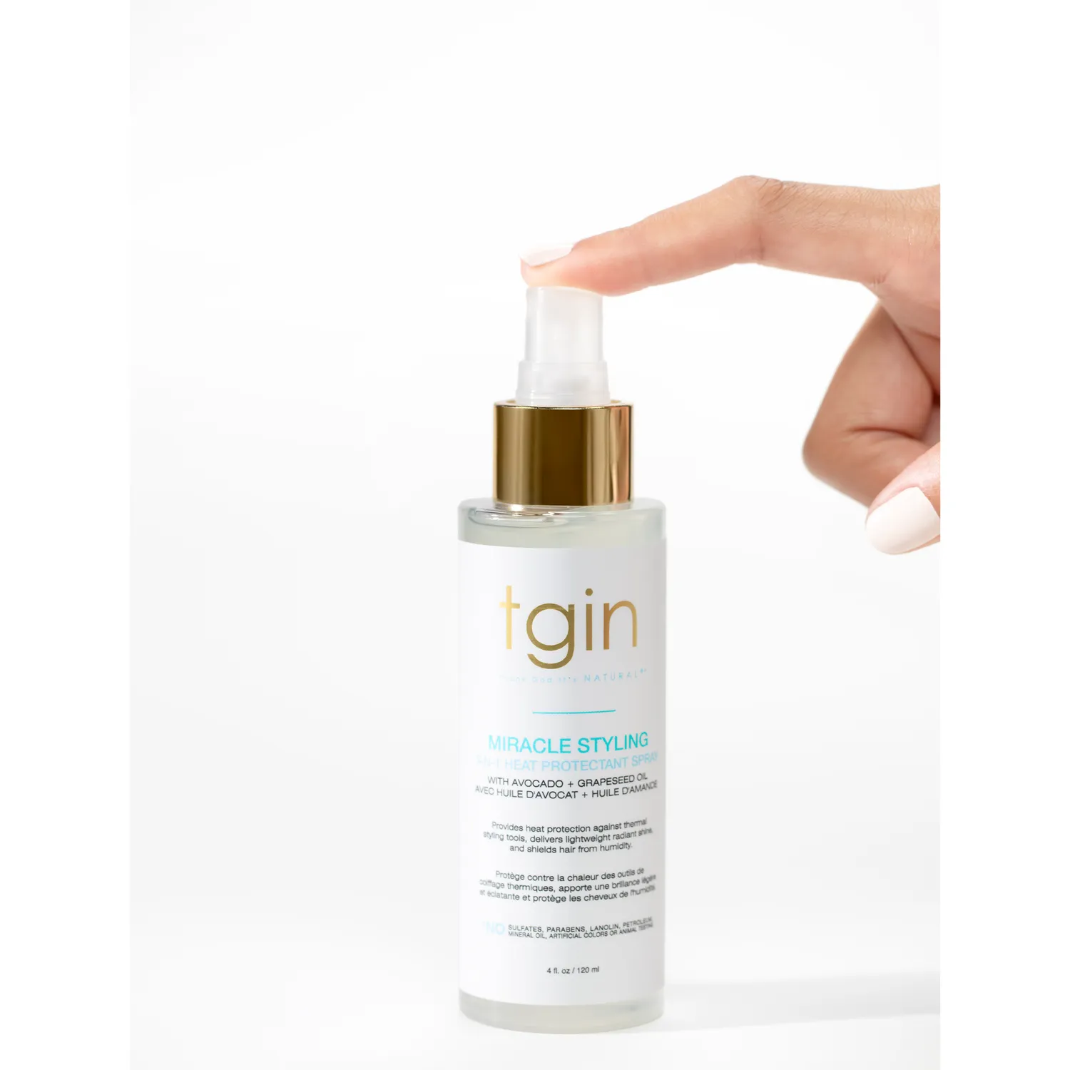 TGIN Miracle Styling 3-N-1 hittespray 4 oz steil haar