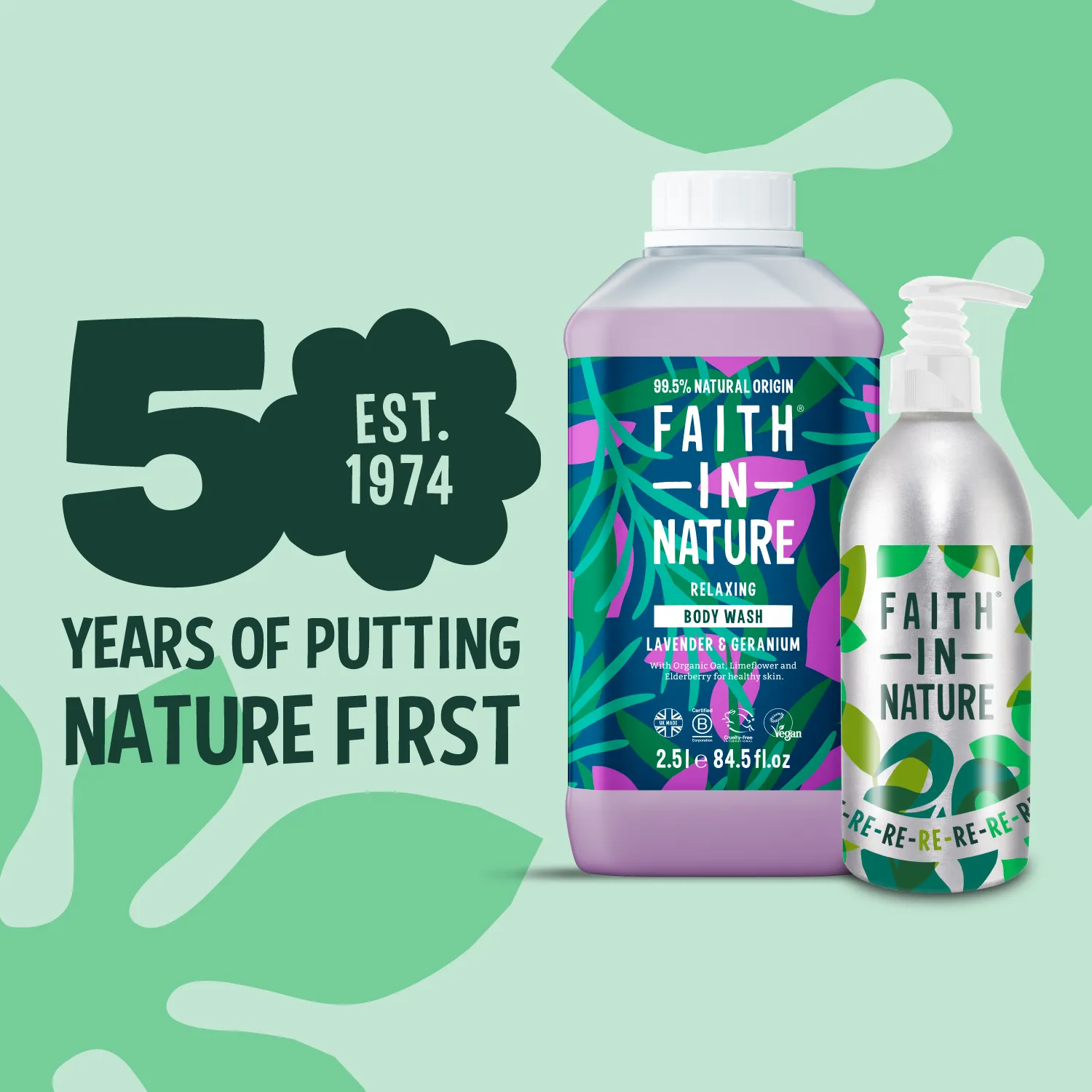 Faith in Nature Lavender & Geranium douchegel 2,5L aluminium