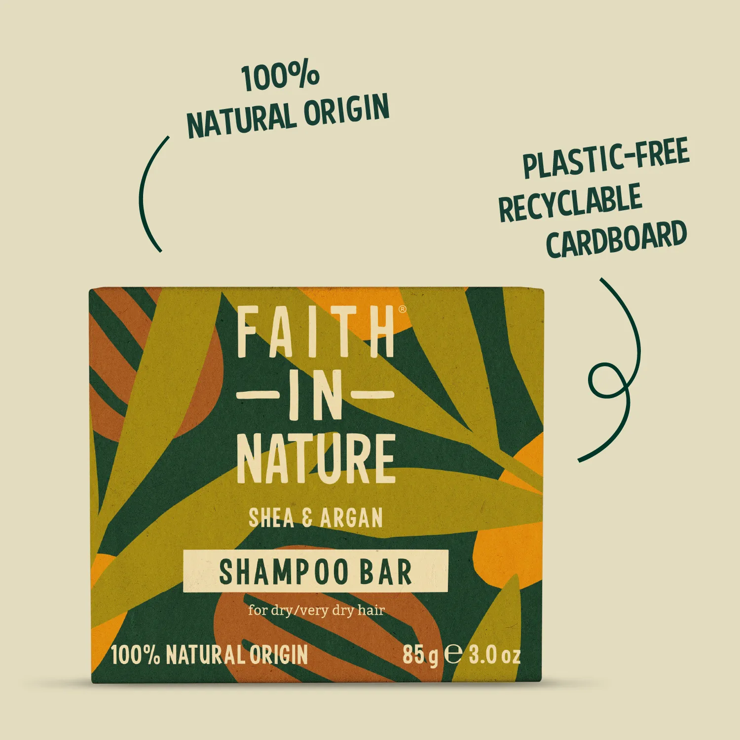 Faith in Nature Shea & Argan shampoo bar krullen plasticvrij