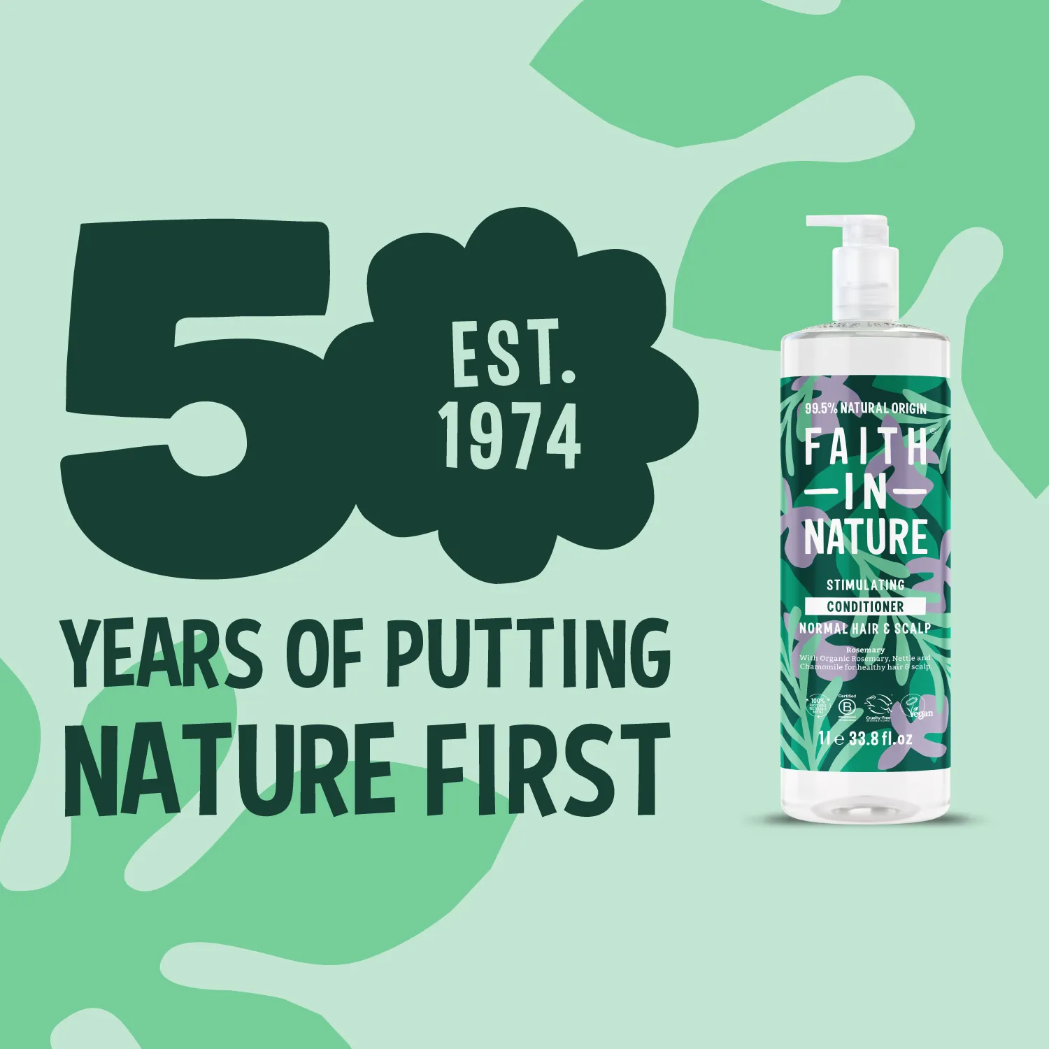 Faith in Nature Rosemary conditioner 1L normaal haar