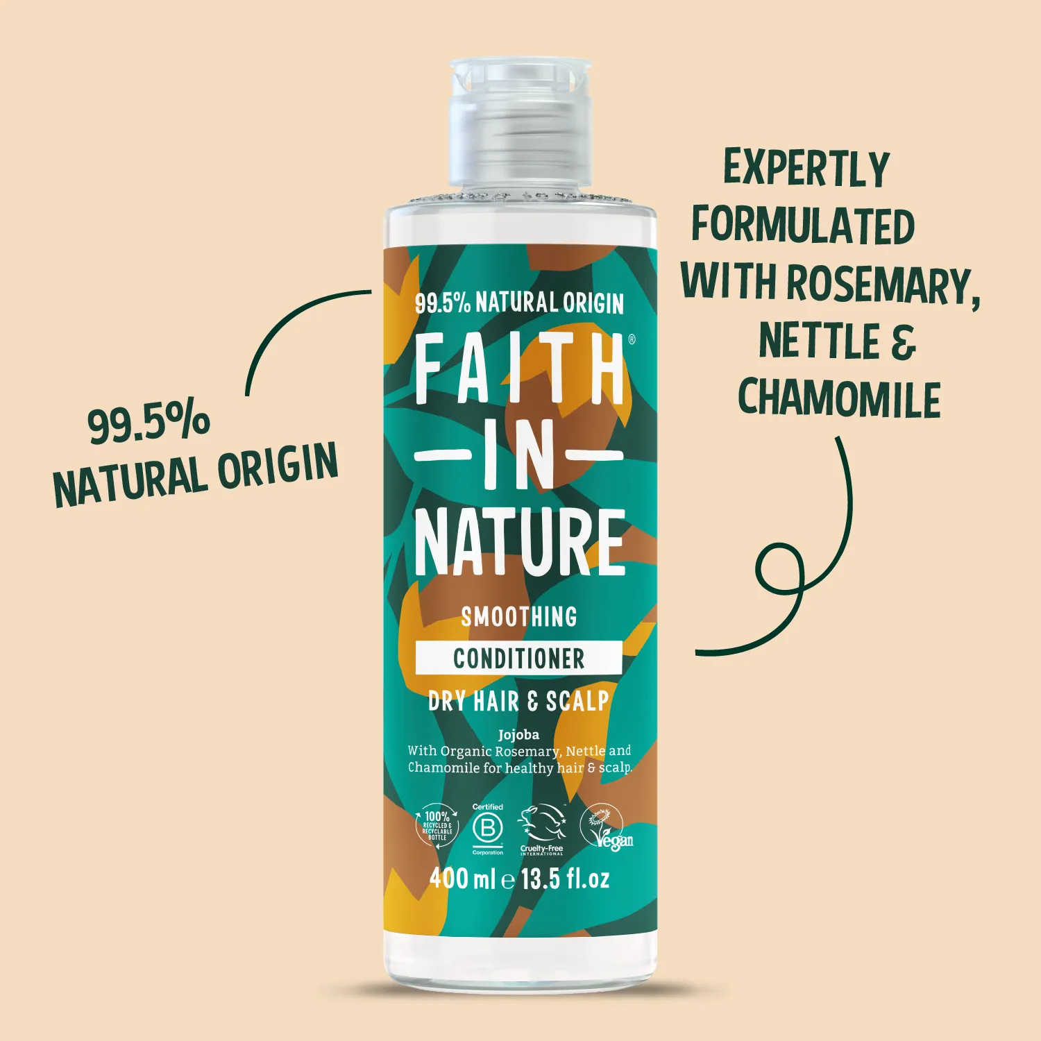 Faith in Nature Jojoba conditioner 400ml droog haar